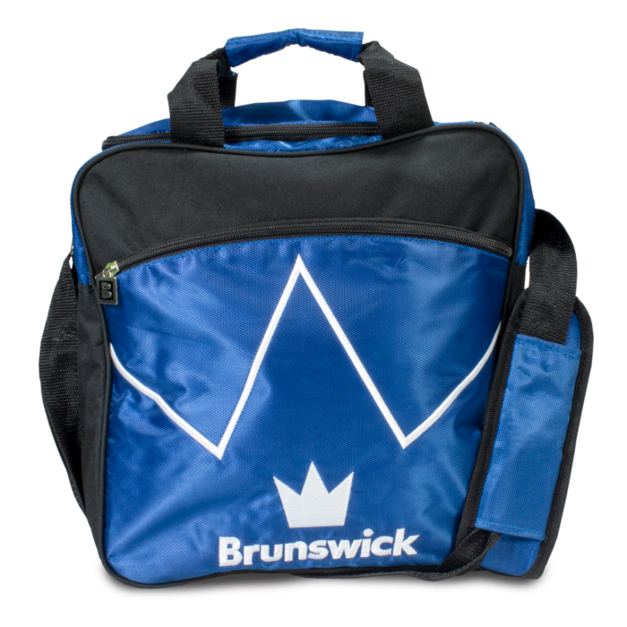 Brunswick Edge 2 Ball Tote With Pouch Bowling Bag Blue