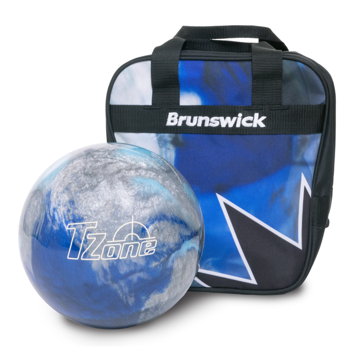 Brunswick Spark Indigo Swirl single tote with Indigo Swirl bowling ball-2