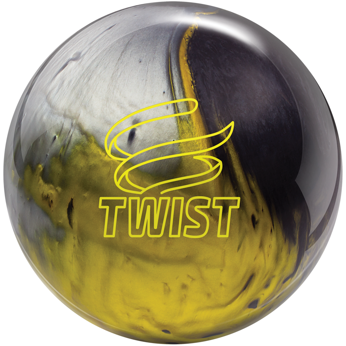 Twist Black Gold Silver bowling ball-1