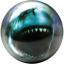 Front of Shark Viz-A-Ball showing shark mouth-1