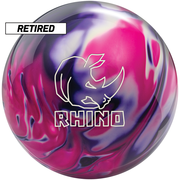 Retired rhino purple pink white bowling ball-1