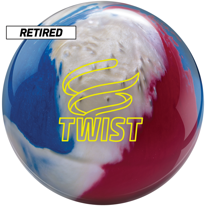 Retired twist red white blue bowling ball-1