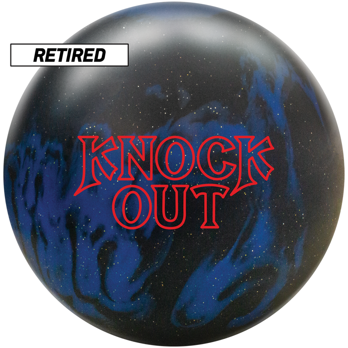 Retired Knock Out Black and Blue bowling ball-1