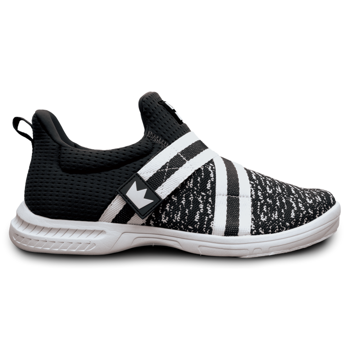 Side view of the Black and White Slingshot shoe-1