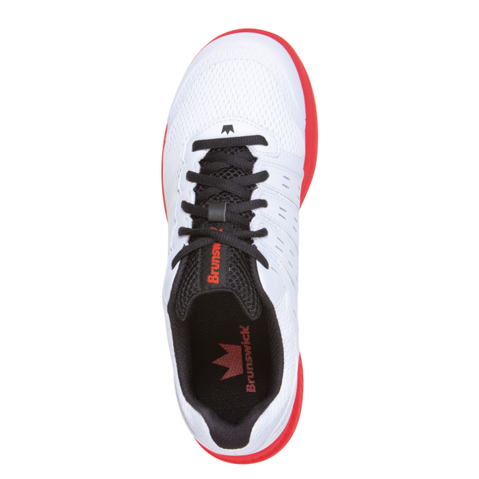 White/Red Brunswick Mens Fuze Bowling Shoes 