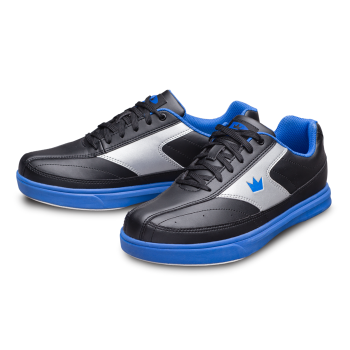 Mens Brunswick WIDE RENEGADE Bowling Shoes Black/Blue Sizes 8-13 & Shoe Slide 