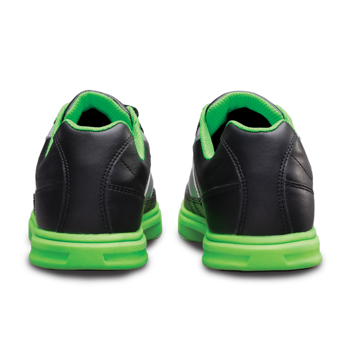 Mens Brunswick RENEGADE Bowling Shoes Black/Green Sizes 6-15 & Green 1 Ball Bag 