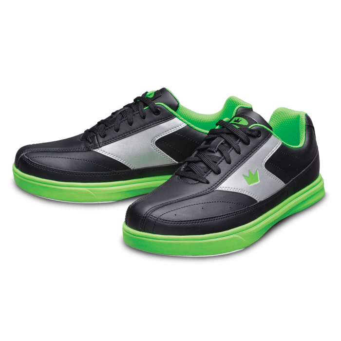 Brunswick RENEGADE Boys Bowling Shoes Color Black & Green Sizes 1-6 