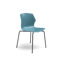 Center Stage Table Height Chair. Grayblue Plastic Bucket Seat with with Black Weldment-1