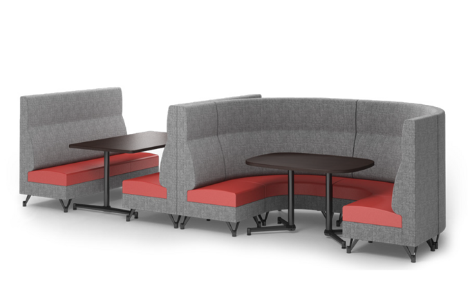 Furniture Bar Restaurant High Back Booth-0