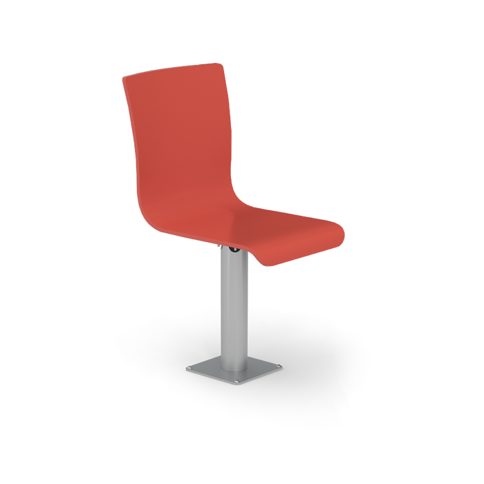 Center Stage - Fixed Seat. Cafe Sienna Finish with Silver Leg.-1