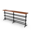 Center Stage Lane Pair Ball Rack. Oiled Cherry with Black Weldment-1