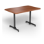 Center Stage, table-height, rectangular table. Oiled cherry & black weldment-1