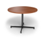 Center Stage, table height, round table. Oiled cherry & black weldment-1