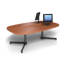 Center Stage Super Elliptical Table. Oiled Cherry & Black Weldment.-2