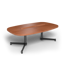 Center Stage Super Elliptical Table. Oiled Cherry & Black Weldment.-1