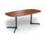 Center Stage, Super Elliptical Table Height Table, Oiled Cherry & Black Weldment-2