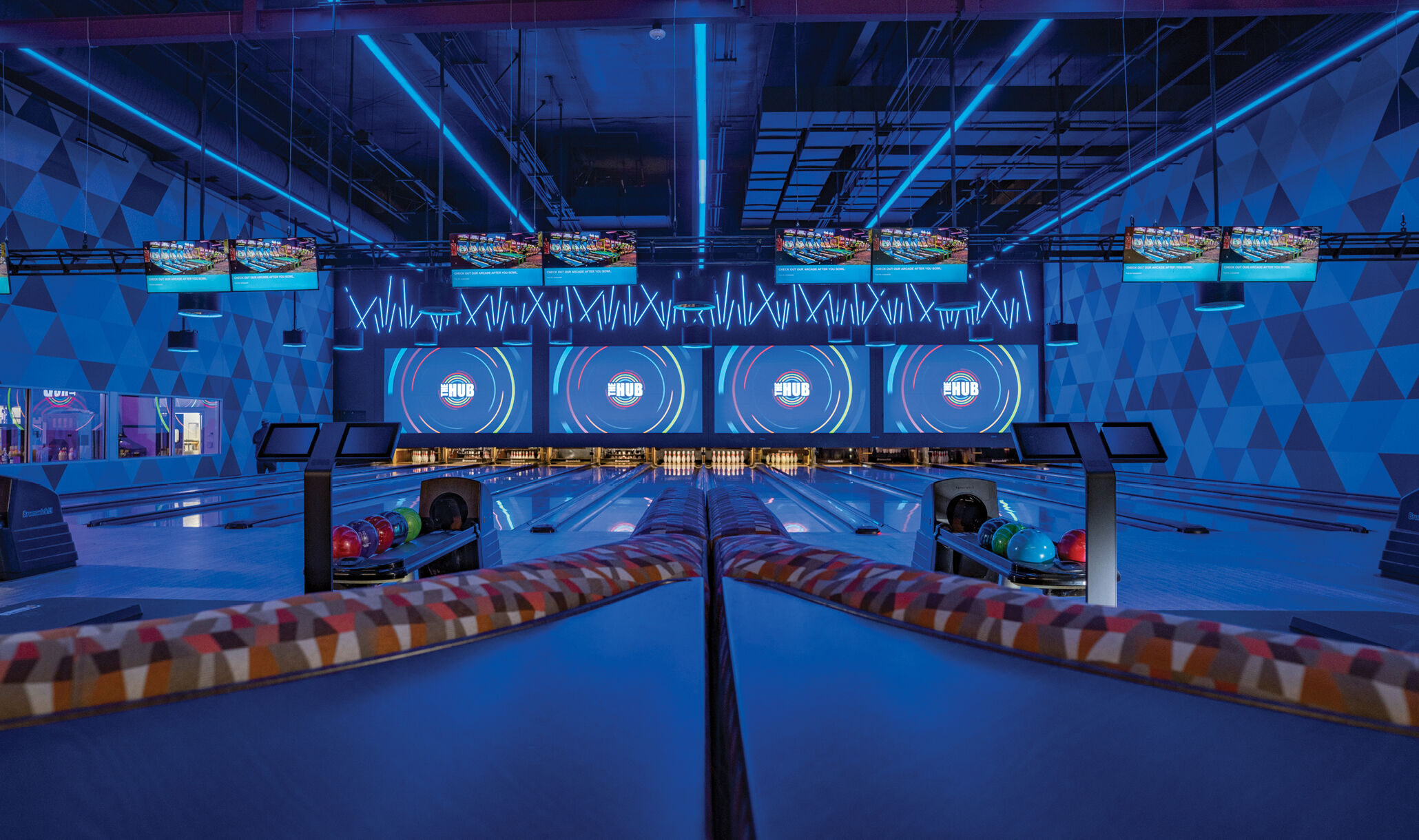 The HUB - Tonkawa, OK - Lanes and Video Masking Units-2