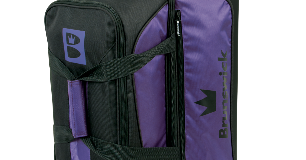 Brunswick Blitz Double Roller Bowling Bag - Purple