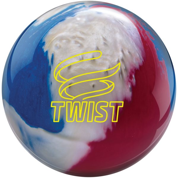 Twist Red White Blue bowling ball