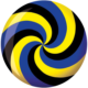 Spiral Yellow Blue Black Viz-A-Ball, for Spiral - Yellow / Blue / Black (thumbnail 1)