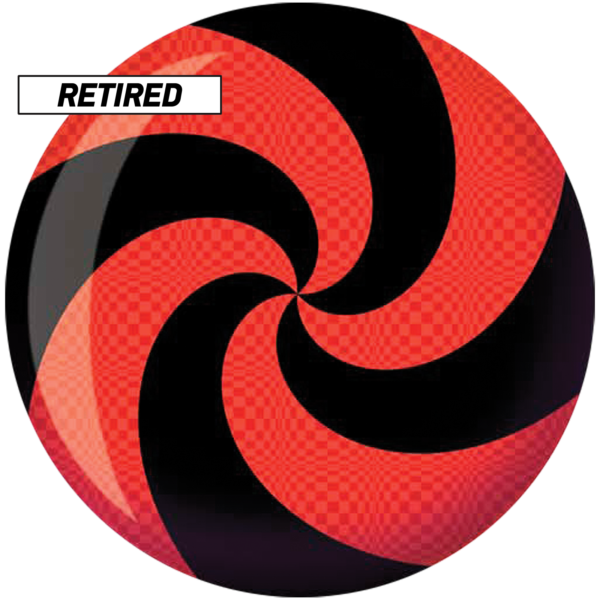 Retired Spiral Red Black Viz-A-Ball