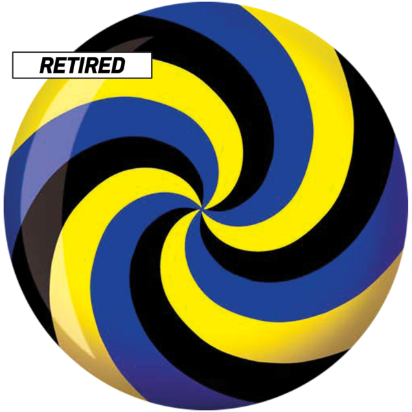 Retired Spiral Yellow Blue Black Viz-A-Ball