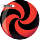 Retired Spiral Red Black Viz-A-Ball, for Spiral - Red / Black (thumbnail 1)