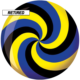 Retired Spiral Yellow Blue Black Viz-A-Ball, for Spiral - Yellow / Blue / Black (thumbnail 1)