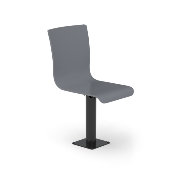 Center Stage - Fixed Seat. Graphite Blue Finish with Black Leg.