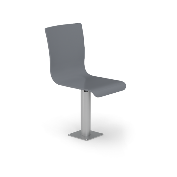 Center Stage - Fixed Seat. Graphite Blue Finish with Silver Leg.