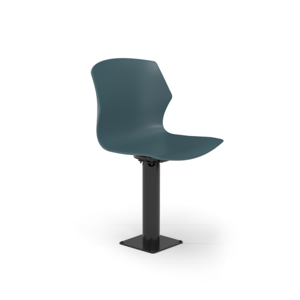 Center Stage - Fixed Plastic Seat.  Color: Gray Blue with Black leg.