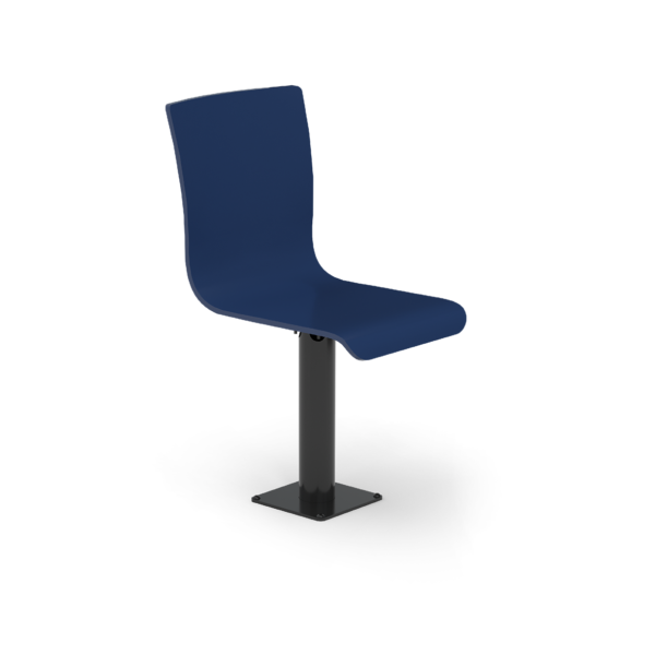 Center Stage - Fixed Seat. Regimental Blue Finish with Black Leg.