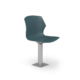 Center Stage - Fixed Plastic Seat.  Color: Gray Blue with Silver leg., for Plastic Single Seating (thumbnail 1)