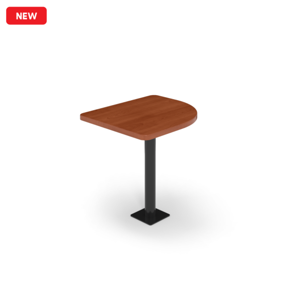 NEW Center Stage Onlane Dining Table. Oiled Cherry Top & Black Legs. 30x26 - Curved