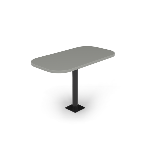 Center Stage Onlane Dining Table. Fashion Grey Top & Black Legs. 48x26