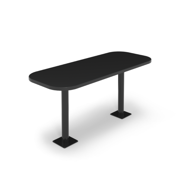 Center Stage Onlane Dining Table.  Black Top and Black Legs.