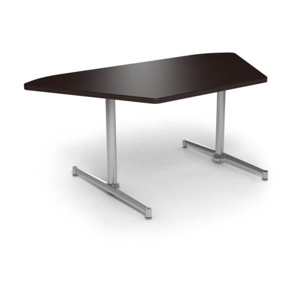 Center Stage, Trapezoid Table Height Table. Witchcraft & Silver Weldment