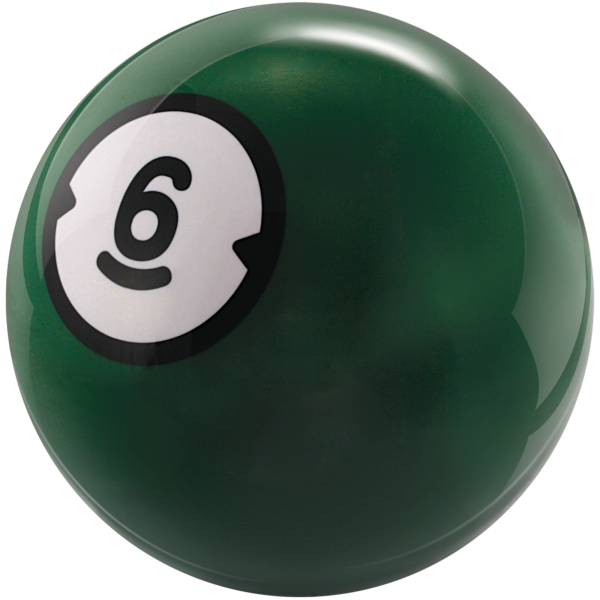 Billiards House Ball number 6 six pound