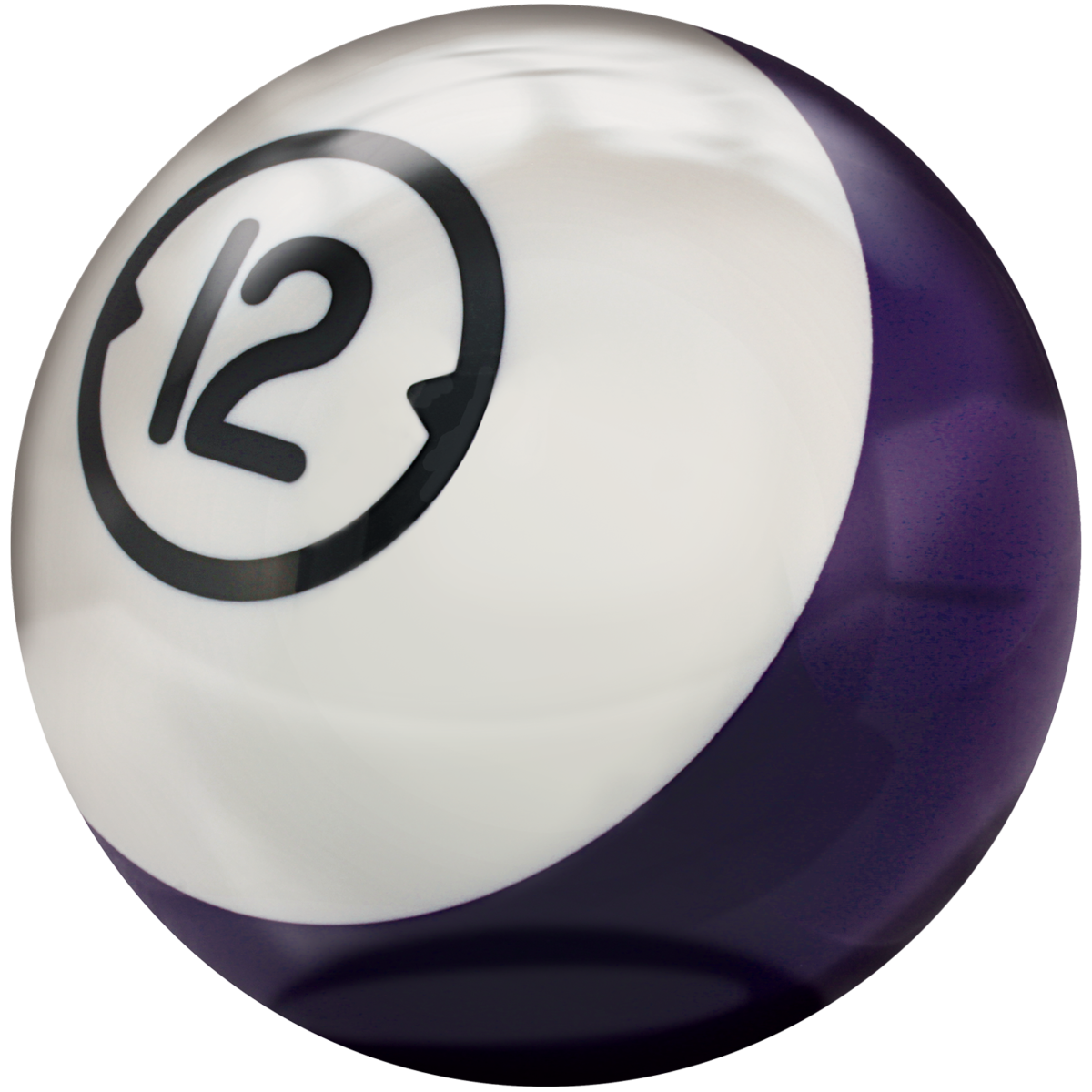 Vintage Billiards Pool Ball Number 12 Replacement Striped Purple 